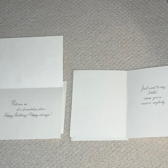 Large Greeting Cards~1 Birthday & 1 Hello Unused Vintage - Picture 5 of 10